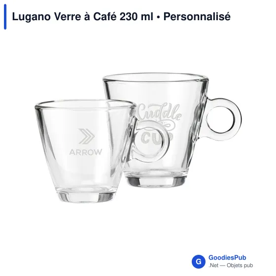 Verre à Café personnalisable 230 ml avec logo - Lugano - Image 3