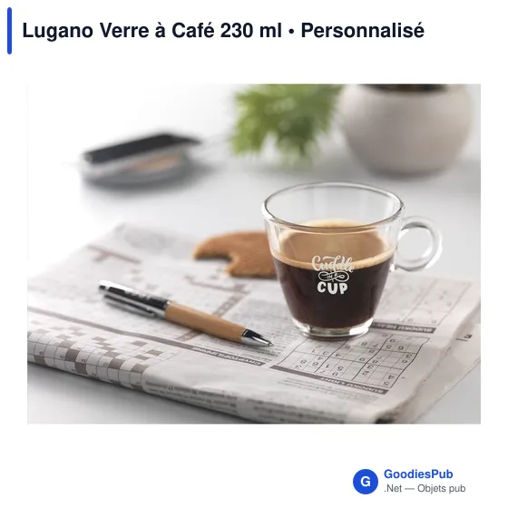 Verre à Café personnalisable 230 ml avec logo - Lugano - Image 4