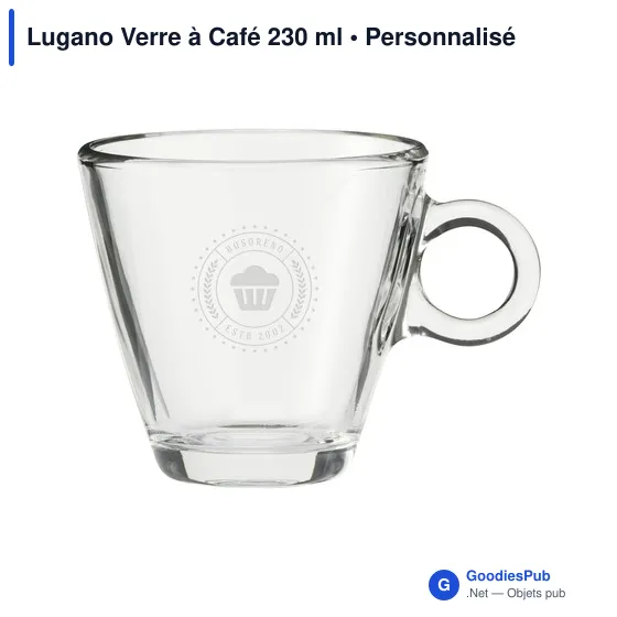 Verre à Café personnalisable 230 ml avec logo - Lugano - Image 10