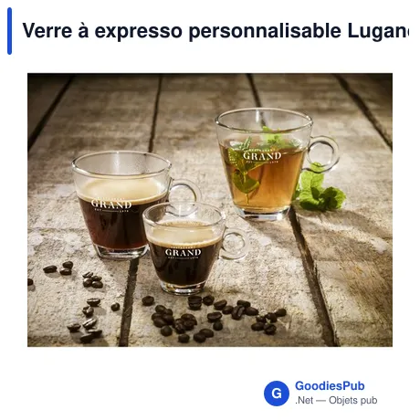 Verre à expresso personnalisable Lugano avec logo