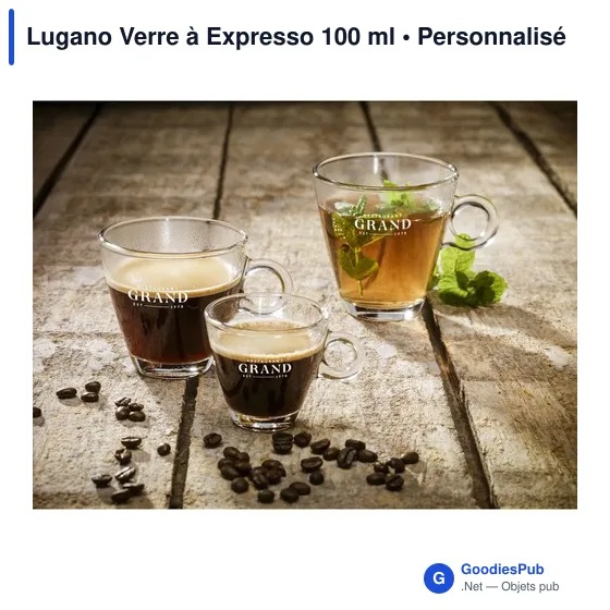 Verre à expresso personnalisable Lugano avec logo - Image 1