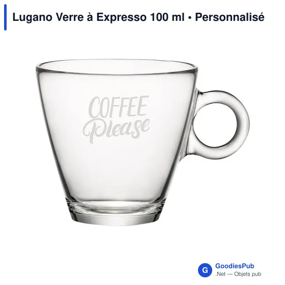 Verre à expresso personnalisable Lugano avec logo - Image 2