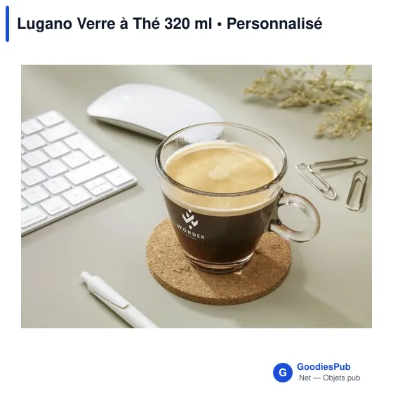 Verre à Thé personnalisable Lugano avec logo - 320 ml - Image 11