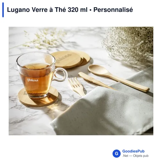 Verre à Thé personnalisable Lugano avec logo - 320 ml - Image 12