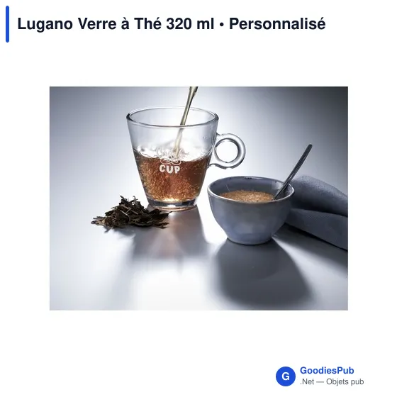 Verre à Thé personnalisable Lugano avec logo - 320 ml - Image 4