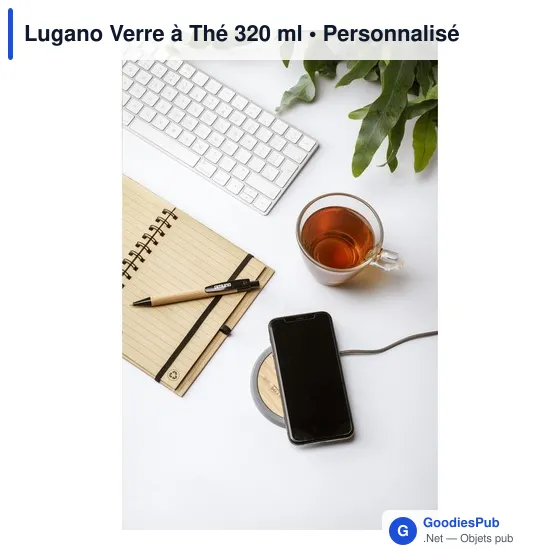 Verre à Thé personnalisable Lugano avec logo - 320 ml - Image 9