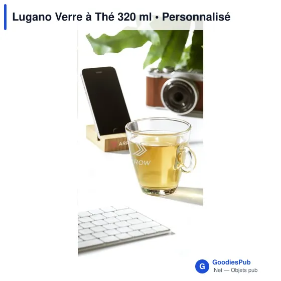 Verre à Thé personnalisable Lugano avec logo - 320 ml - Image 10