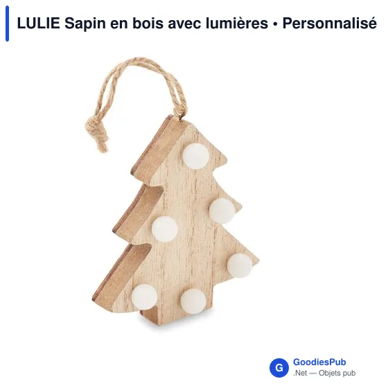LULIE Sapin en bois avec lumières - Image 1