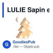 LULIE Sapin en bois avec lumières - Miniature 3