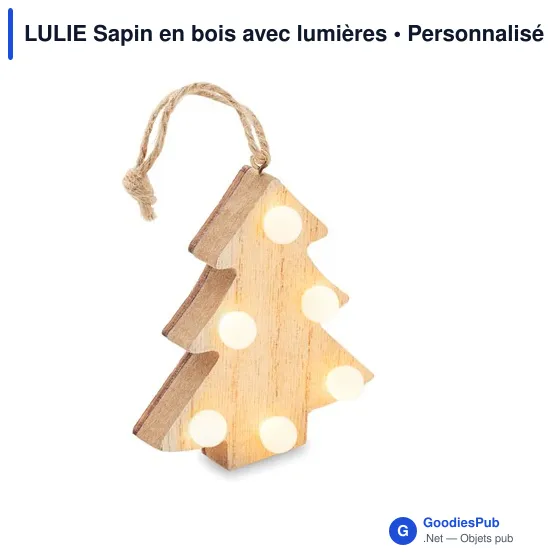 LULIE Sapin en bois avec lumières - Image 3