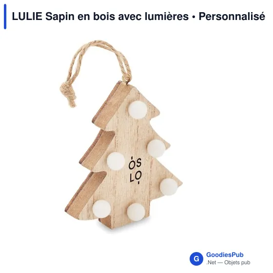 LULIE Sapin en bois avec lumières - Image 4