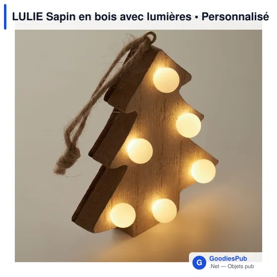 LULIE Sapin en bois avec lumières - Image 5