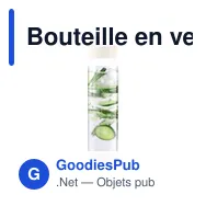 Bouteille en verre personnalisable Luma Glass 1 L avec logo - Miniature 2