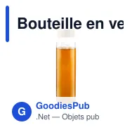 Bouteille en verre personnalisable Luma Glass 1 L avec logo - Miniature 3