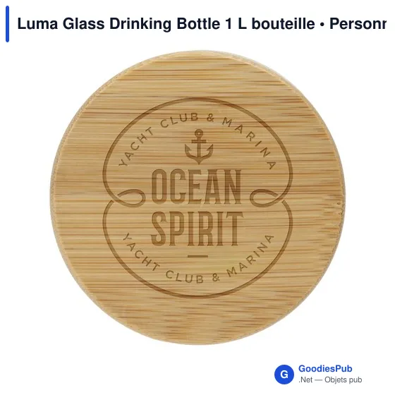 Bouteille en verre personnalisable Luma Glass 1 L avec logo - Image 5