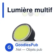 Lumière multifonction personnalisable rechargeable avec logo - R-ABS recyclé - Miniature 1