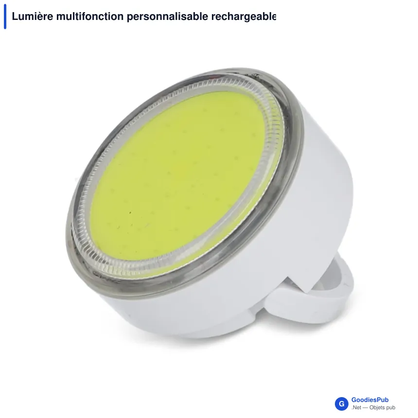 Lumière multifonction personnalisable rechargeable avec logo - R-ABS recyclé - Image 2