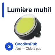 Lumière multifonction personnalisable rechargeable avec logo - R-ABS recyclé - Miniature 3