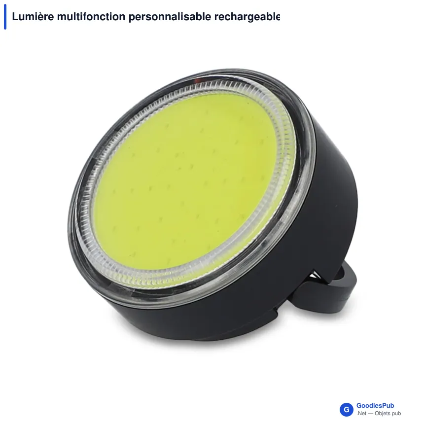 Lumière multifonction personnalisable rechargeable avec logo - R-ABS recyclé - Image 3