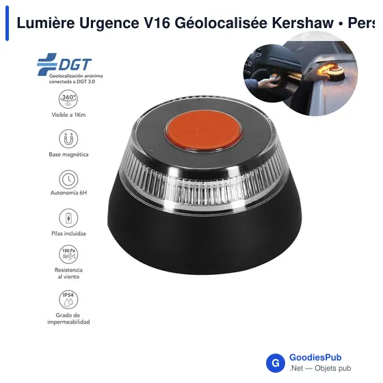Lampe de signalisation personnalisable avec logo - Lumière Urgence V16 Kershaw - Image 9