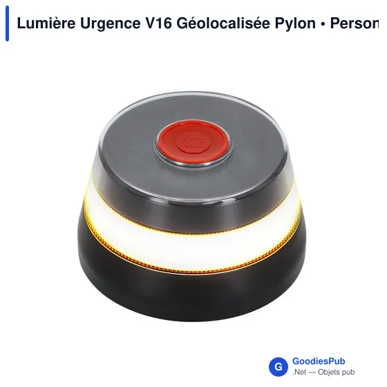Lumière d'Urgence V16 Personnalisable avec Logo - Pylon - Image 3