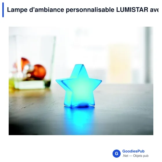 Lampe d'ambiance personnalisable LUMISTAR avec logo - Image 5