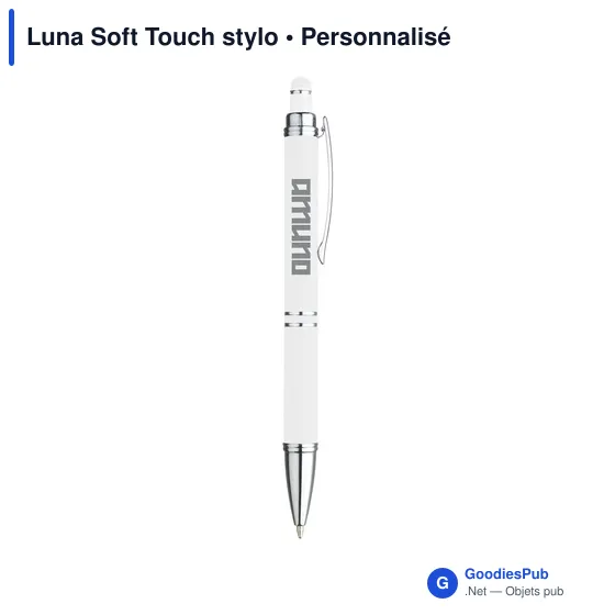 Stylo à bille personnalisable Luna Soft Touch avec logo - Image 11