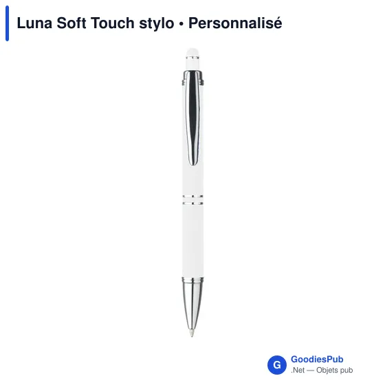 Stylo à bille personnalisable Luna Soft Touch avec logo - Image 12