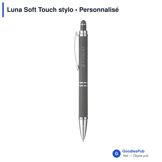 Stylo à bille personnalisable Luna Soft Touch avec logo - Image 5