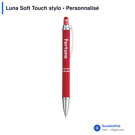 Stylo à bille personnalisable Luna Soft Touch avec logo - Image 9