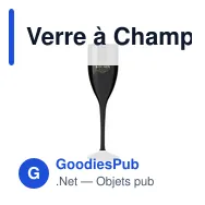 Verre à Champagne personnalisable en plastique - Lunaireavec logo - Miniature 2