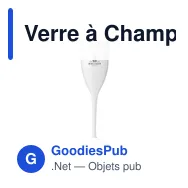 Verre à Champagne personnalisable en plastique - Lunaireavec logo - Miniature 4