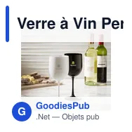 Verre à Vin Personnalisable en Plastique Réutilisable - Lunaireavec logo - Miniature 1