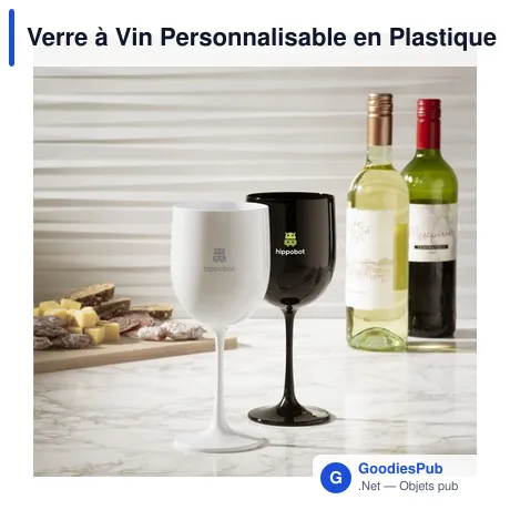 Verre à Vin Personnalisable en Plastique Réutilisable - Lunaireavec logo