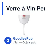 Verre à Vin Personnalisable en Plastique Réutilisable - Lunaireavec logo - Miniature 4
