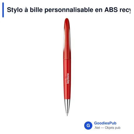 Stylo à bille personnalisable en ABS recyclé avec logo - Lunar GRS