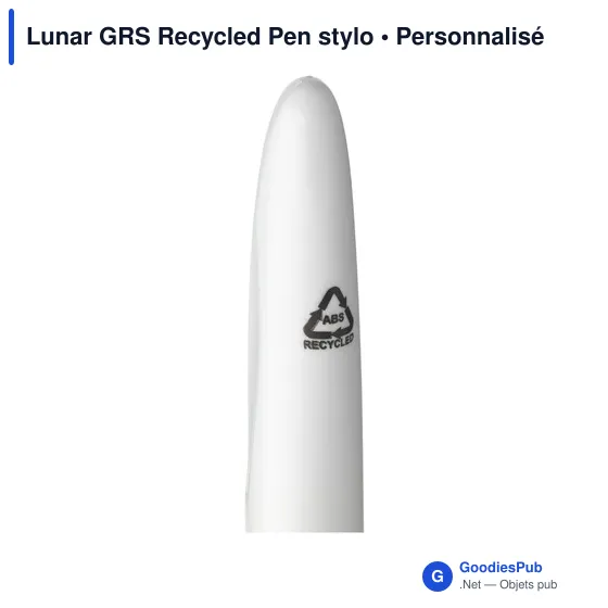 Stylo à bille personnalisable en ABS recyclé avec logo - Lunar GRS - Image 11