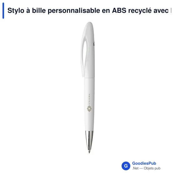 Stylo à bille personnalisable en ABS recyclé avec logo - Lunar GRS - Image 12