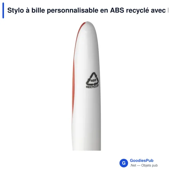 Stylo à bille personnalisable en ABS recyclé avec logo - Lunar GRS - Image 7