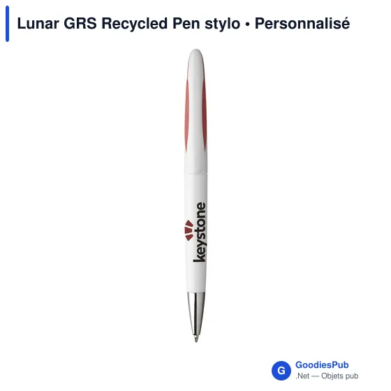 Stylo à bille personnalisable en ABS recyclé avec logo - Lunar GRS - Image 8