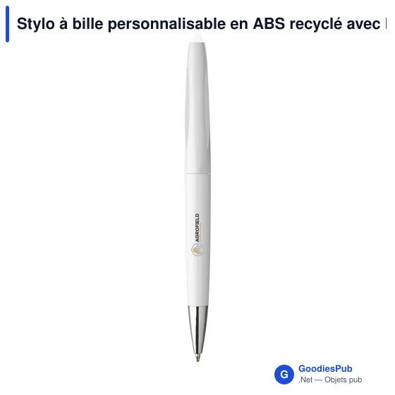 Stylo à bille personnalisable en ABS recyclé avec logo - Lunar GRS - Image 9