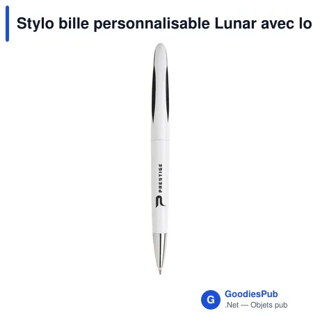 Stylo bille personnalisable Lunar avec logo - Écriture professionnelle