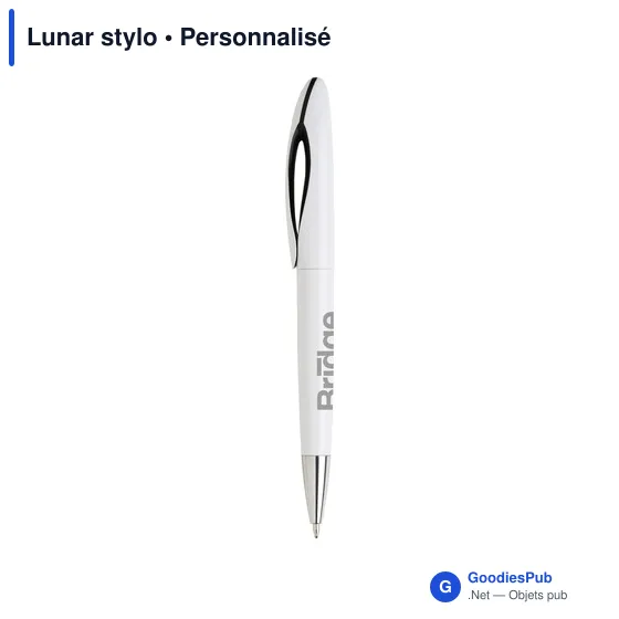 Stylo bille personnalisable Lunar avec logo - Écriture professionnelle - Image 2