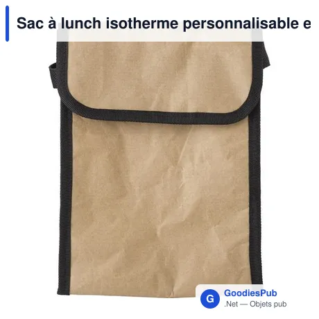 Sac à lunch isotherme personnalisable en papier laminé - Stefanavec logo