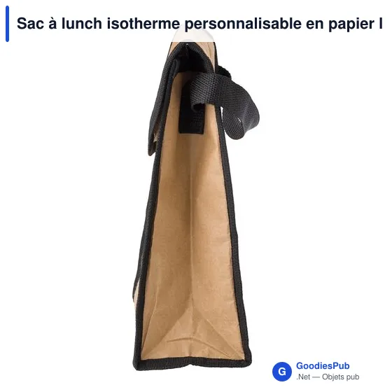 Sac à lunch isotherme personnalisable en papier laminé - Stefanavec logo - Image 4
