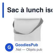 Sac à lunch isotherme personnalisable avec logo - modèle Sarah - Miniature 1