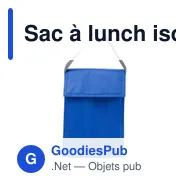 Sac à lunch isotherme personnalisable avec logo - modèle Sarah - Miniature 8