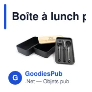 Boîte à lunch personnalisable 2 en 1 avec logo | Tijani - Miniature 1
