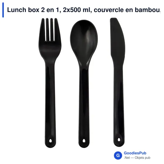 Boîte à lunch personnalisable 2 en 1 avec logo | Tijani - Image 7