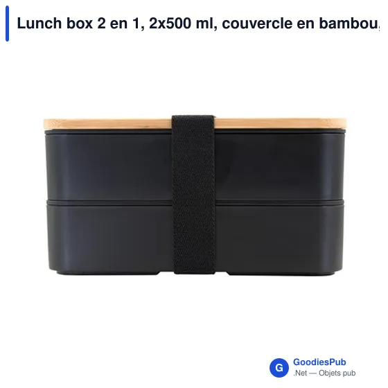 Boîte à lunch personnalisable 2 en 1 avec logo | Tijani - Image 8
